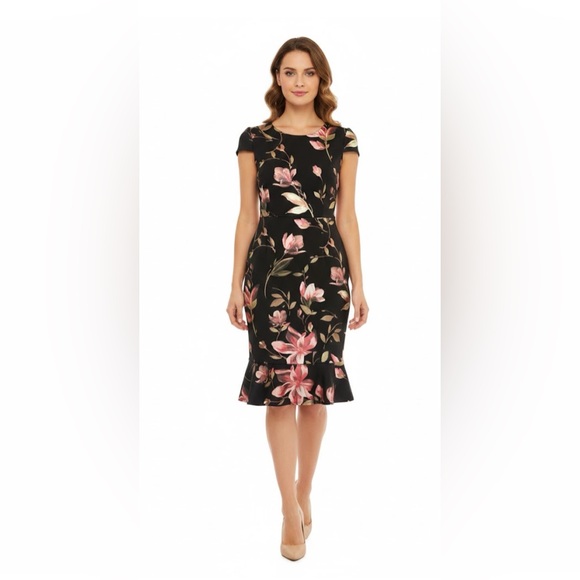 Enfocus Studio Dresses & Skirts - NWT Enfocus Studio Black Dress with Pink Floral Design SIZE 10